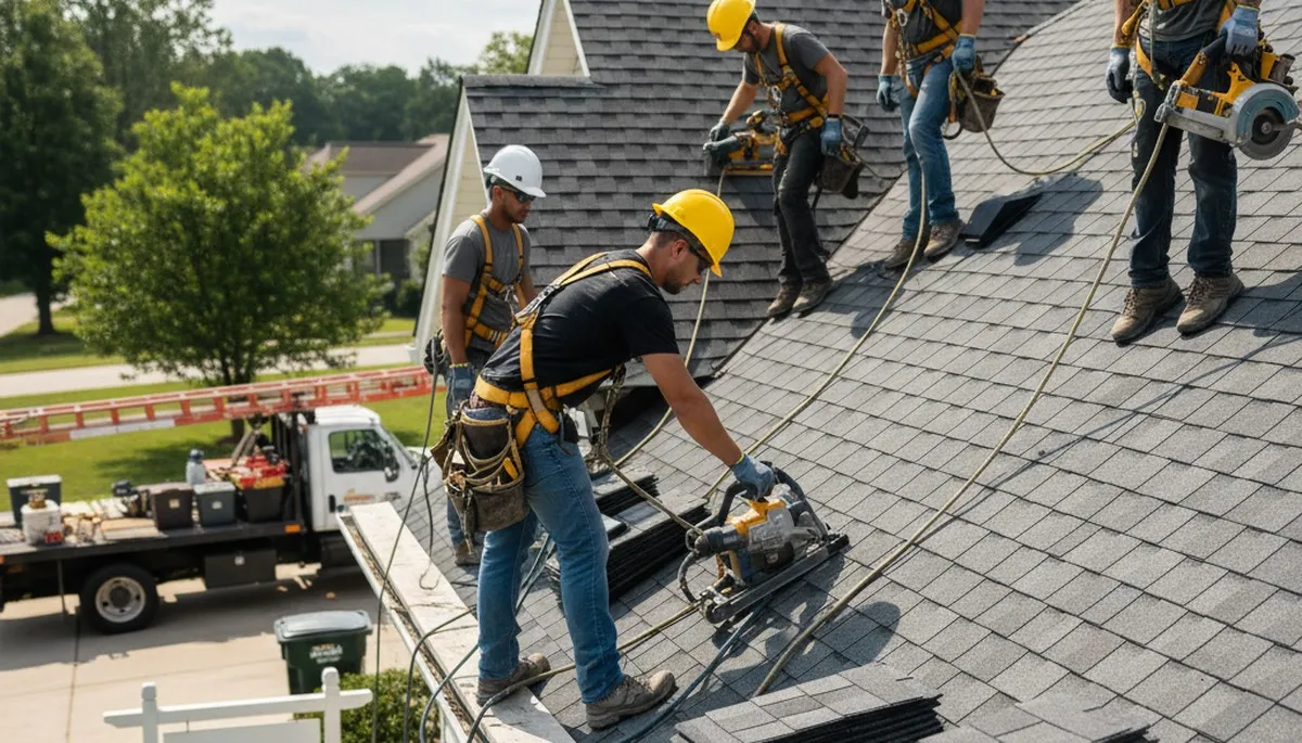 Nashville, TN siding contractor installing durable vinyl siding on a home exterior