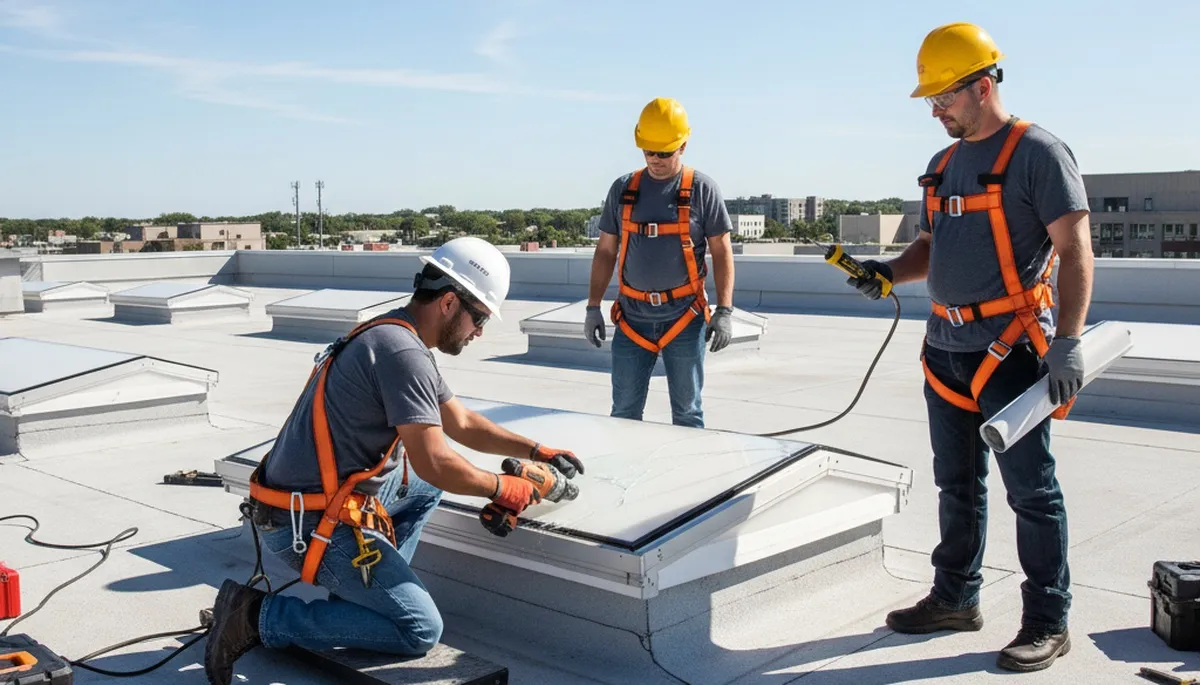 Skylight repair service in Nashville, TN for leaking, cracked glass, and failed seals by FX Remodeling & Exteriors