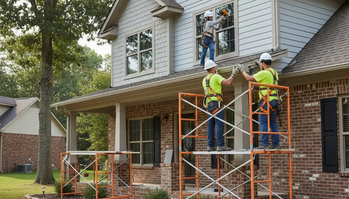 Vinyl siding installation in Nashville, TN for residential home exterior renovation